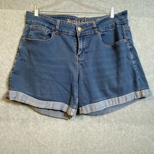 Rock & Stone Denim Shorts Women's 16W Blue Cuffed Mid Rise Stretch Summer EUC